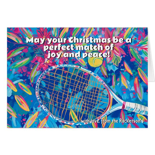 🎾 🎄 Texte personnalisé, Ace Your Christmas (Devant horizontal)