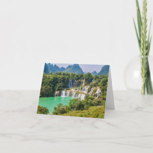 Texte personnalisé Carte de voeux Cascades