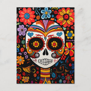 Texte personnalisé 💀 Carte postale Día de Muertos