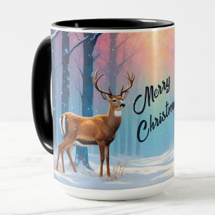 Texte Personnalisé Cerf De Mug De Noël Dans Une Fo
