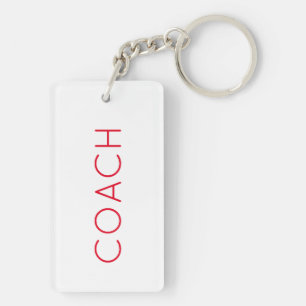 Texte personnalisé COACH rouge Cadeau Sportif Mode