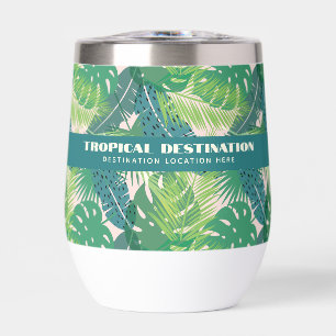 Texte personnalisé du Motif Palm Leaf Abstrait
