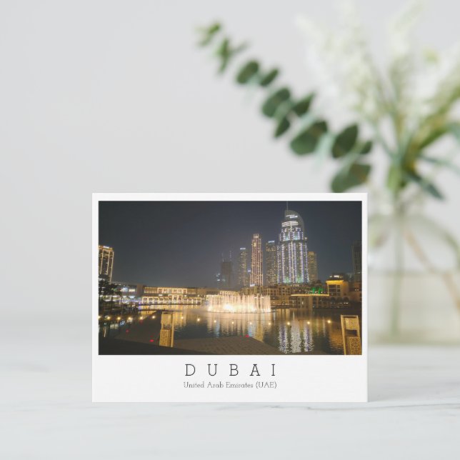 Texte personnalisé, Dubaï, Carte postale Émirats a (Debout devant)