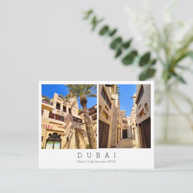 Texte personnalisé, Dubaï, Carte postale Émirats a (Debout devant)