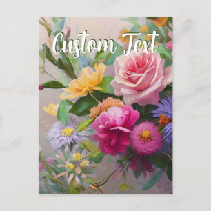 Texte personnalisé Fleurs mixtes 8 fleurs Modèle