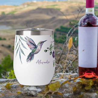 Texte personnalisé Floral Colibri