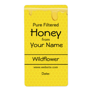 Texte personnalisé Honey Étiquettes Honeypeb