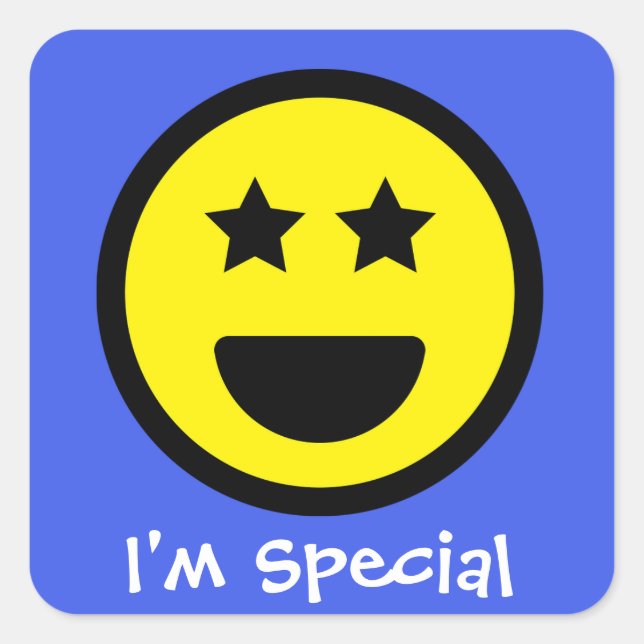 Texte personnalisé Je suis Sticker Emoji Visage Sp (Devant)
