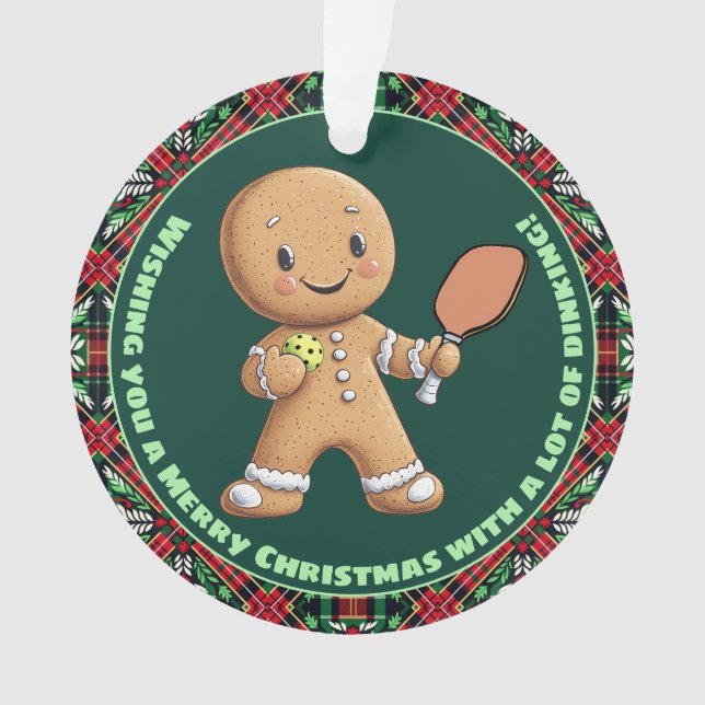 Texte personnalisé, Pickleball Gingerbread Cheval (devant)