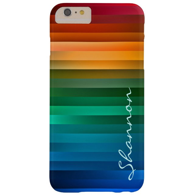 Texte personnalisé Rainbow Stripe iPhone 6 coque (Dos)