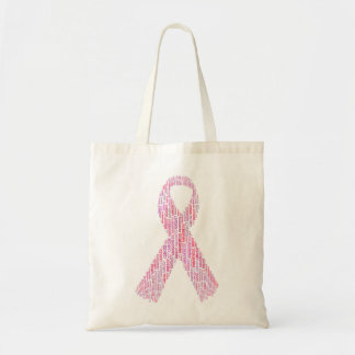 Texte rose de ruban - sac de conscience de Cancer