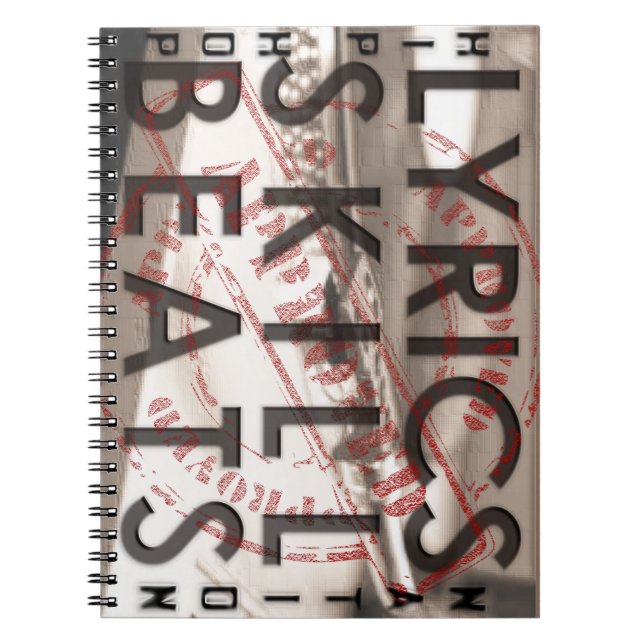 TEXTE SKILL BEATS Hip Hop Notizblock (Vorderseite)