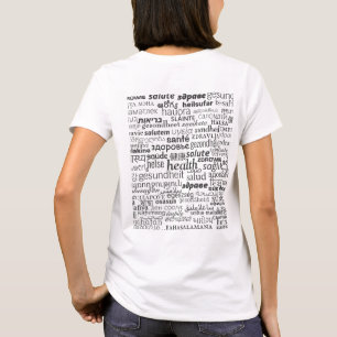 Texte T-shirt Multi Language Health Word Votre cou