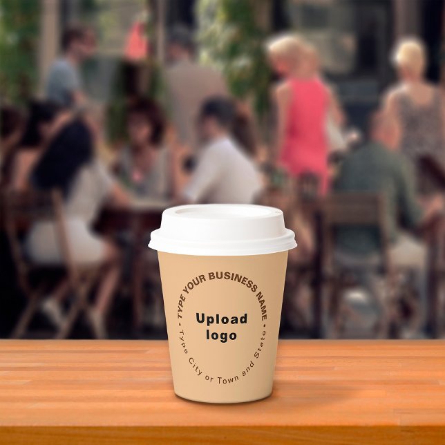 Texte zu "Round Pattern Business Brands" auf Light Pappbecher (Von Creator hochgeladen)