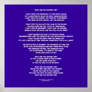 Texte zu "Wozu warte du?" Poster