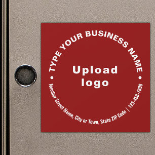 Texte zum Circle Business auf der roten Magnetkart Magnetkarte