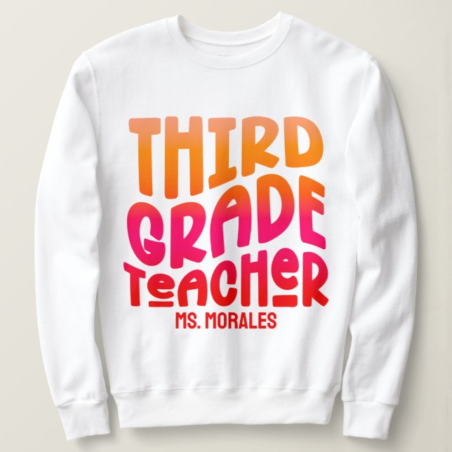 Texteditor Orange Red Ombre Sweatshirt (Design vorne)