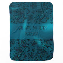 Textelegantes Aquamarines Baby-Blanket anpassen