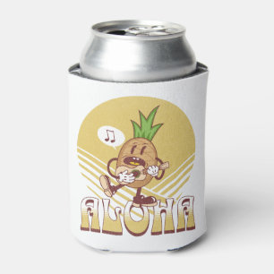 Textentwurf "Aloha" im Retro-Stil Dosenkühler