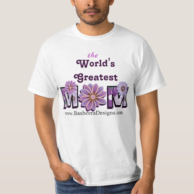 TEXTentwurf der Mutter Blumentages T-Shirt (Vorderseite)