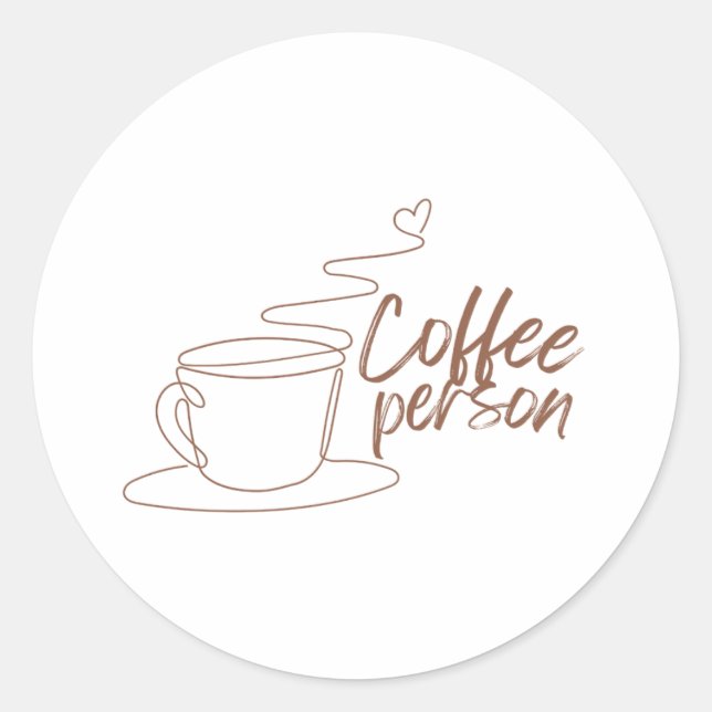 Textentwurf für den Kaffee Runder Aufkleber (Vorderseite)