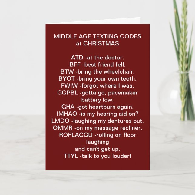 TEXTER LA CARTE DE NOËL POUR TOUS LES CITOYENS ÂGÉ (Devant)