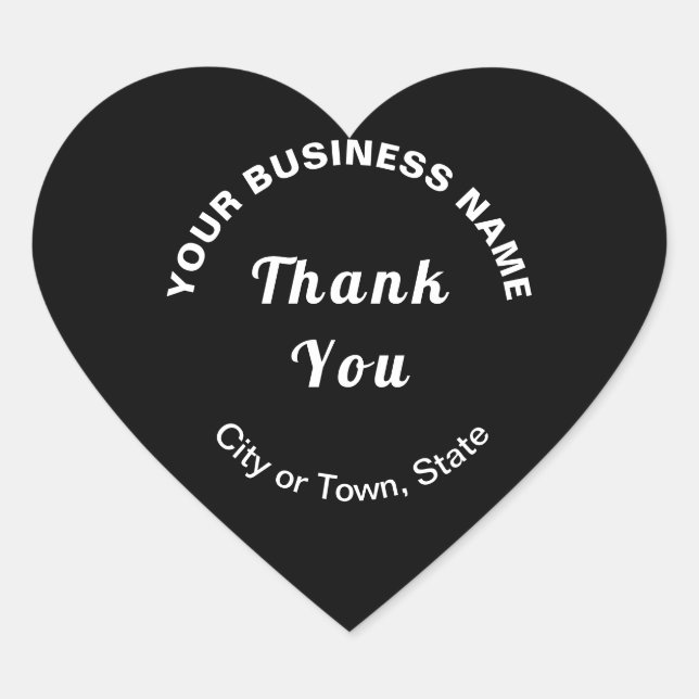 Textes de Merci d'entreprise sur Sticker de coeur  (Devant)
