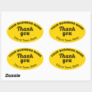 Textes de Merci d'entreprise sur Sticker ovale jau