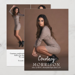 Texteüberlagerter Abschluss für Individuelle Name Ankündigung