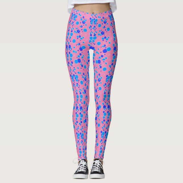 Textfeld C01.blue Pink BG Leggings (Vorderseite)
