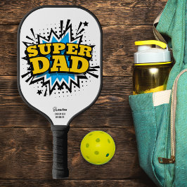Textfeld für die Strip-Aktion des Super-Vater-Comi Pickleball Schläger