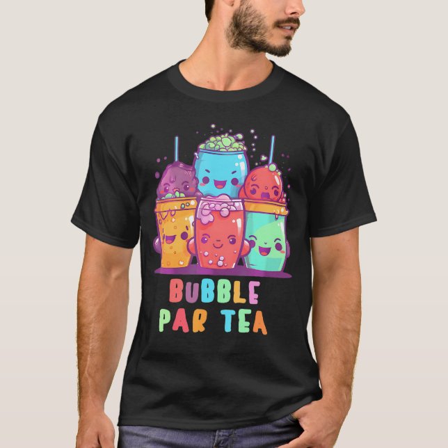 Textfeld Par Tee Niedlich Anime Kawaii Boba Tea Bl (Vorderseite)