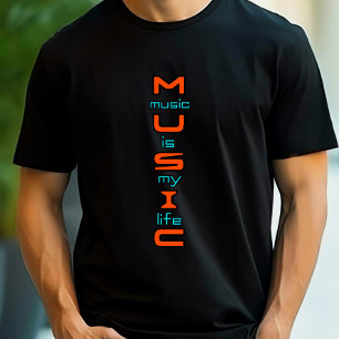 Textgestaltung für Musik T-Shirt