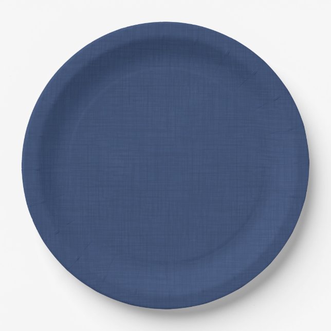 Textil dunkelblau pappteller (Vorderseite)