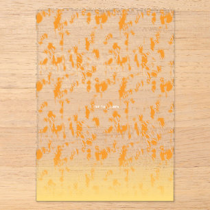 Textil-Muster mit einem lebhaften Orange und Gol Acryleinladungen