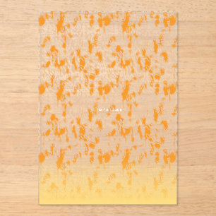 Textil-Muster mit einem lebhaften Orange und Gol Acryleinladungen