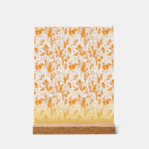 Textil-Muster mit einem lebhaften Orange und Gol Acrylschild