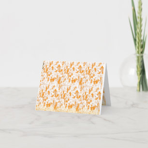 Textil-Muster mit einem lebhaften Orange und Gol Dankeskarte