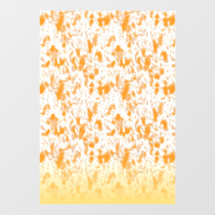 Textil-Muster mit einem lebhaften Orange und Gol Fensteraufkleber
