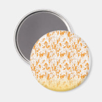 Textil-Muster mit einem lebhaften Orange und Gol