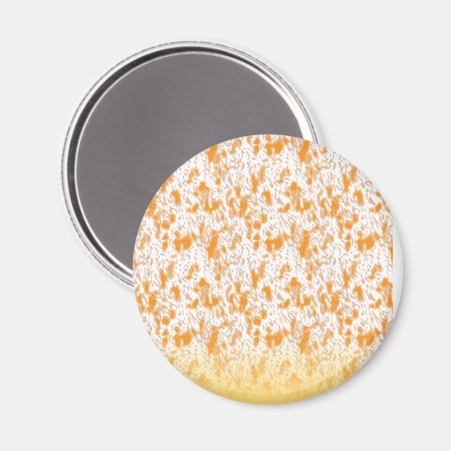 Textil-Muster mit einem lebhaften Orange und Gol Magnet (Vorderseite/Rückseite)