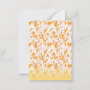 Textil-Muster mit einem lebhaften Orange und Gol Mitteilungskarte
