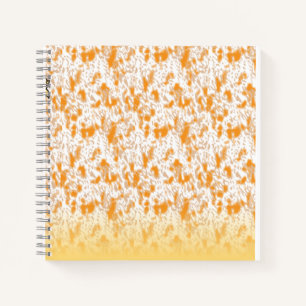 Textil-Muster mit einem lebhaften Orange und Gol Notizbuch