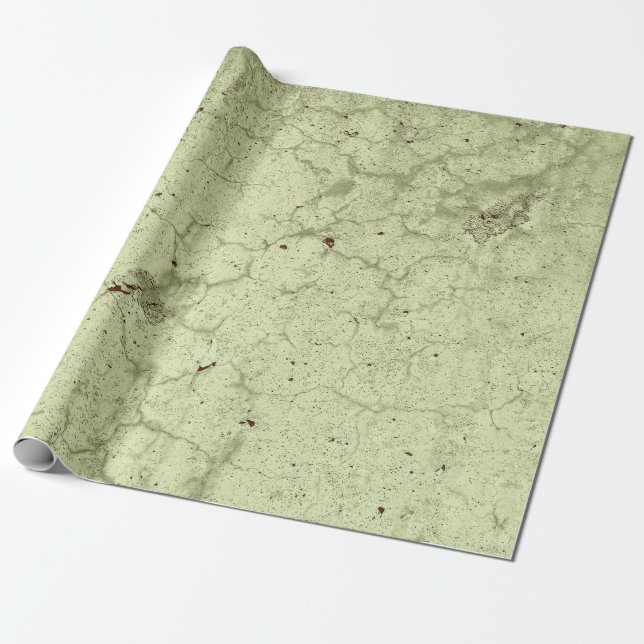 Textil Olive Green Vintag rustikale Decoupage Geschenkpapier (Ungerollt)