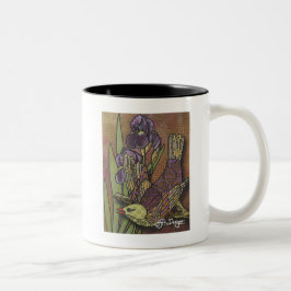 Textile Art Bird Tasse