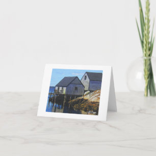 Textile Art Boat Notecard Karte