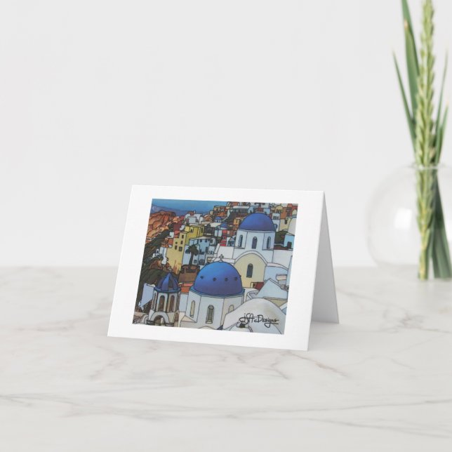 Textile Art Grèce Carte pour notes (Devant)