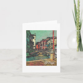 Textile Art Venice Notecard Karte