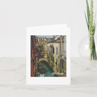 Textile Art Venice Notecard Karte