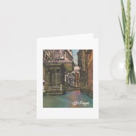 Textile Art Venice Notecard Karte